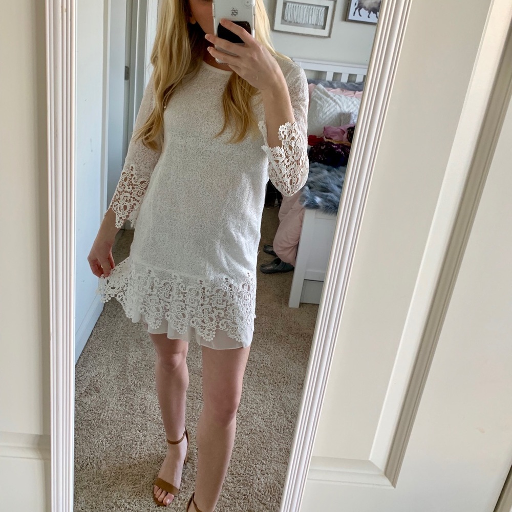 White lace dress